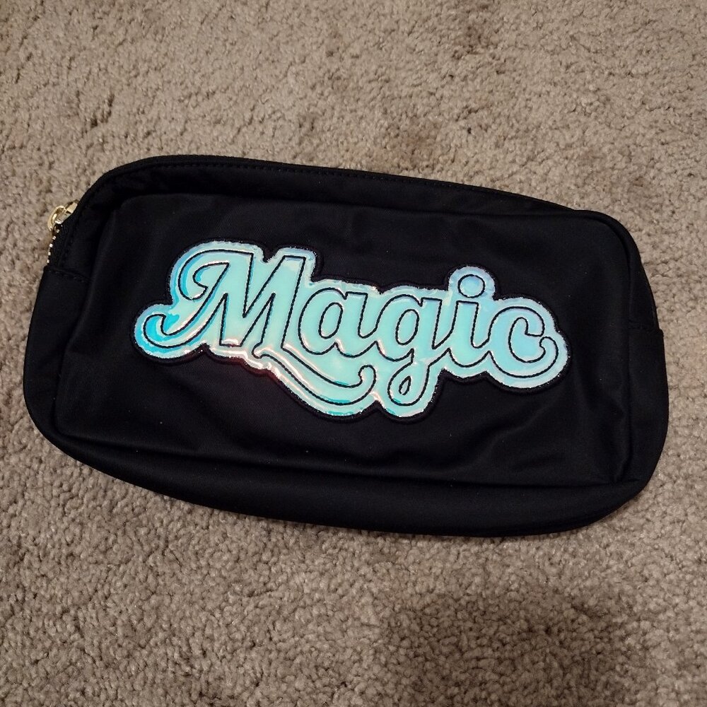 Stoney Clover Lane OOAK iridescent "magic" noir small pouch